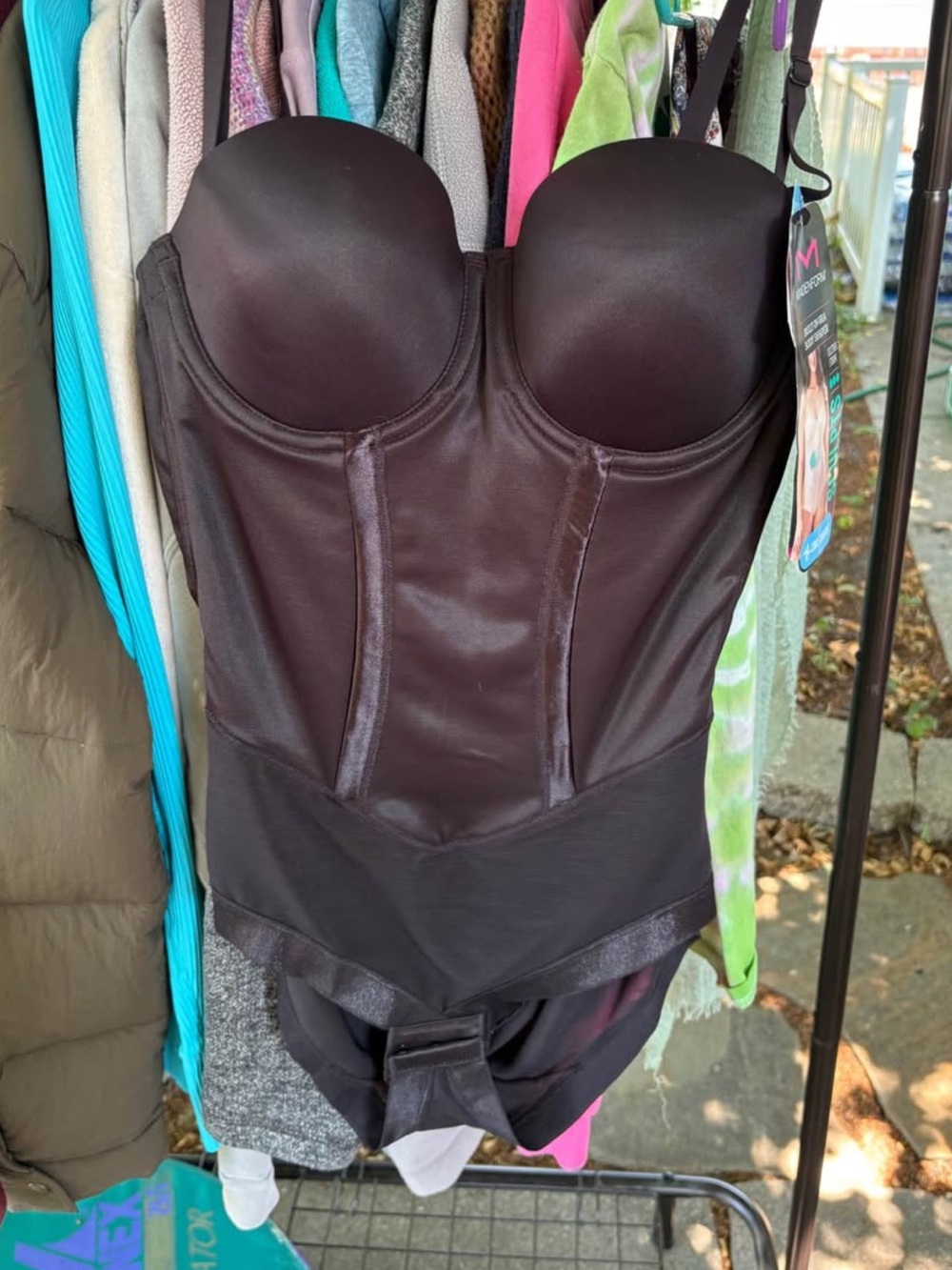 Maidenform Black Sculpt Built-In Bra Body Shaper